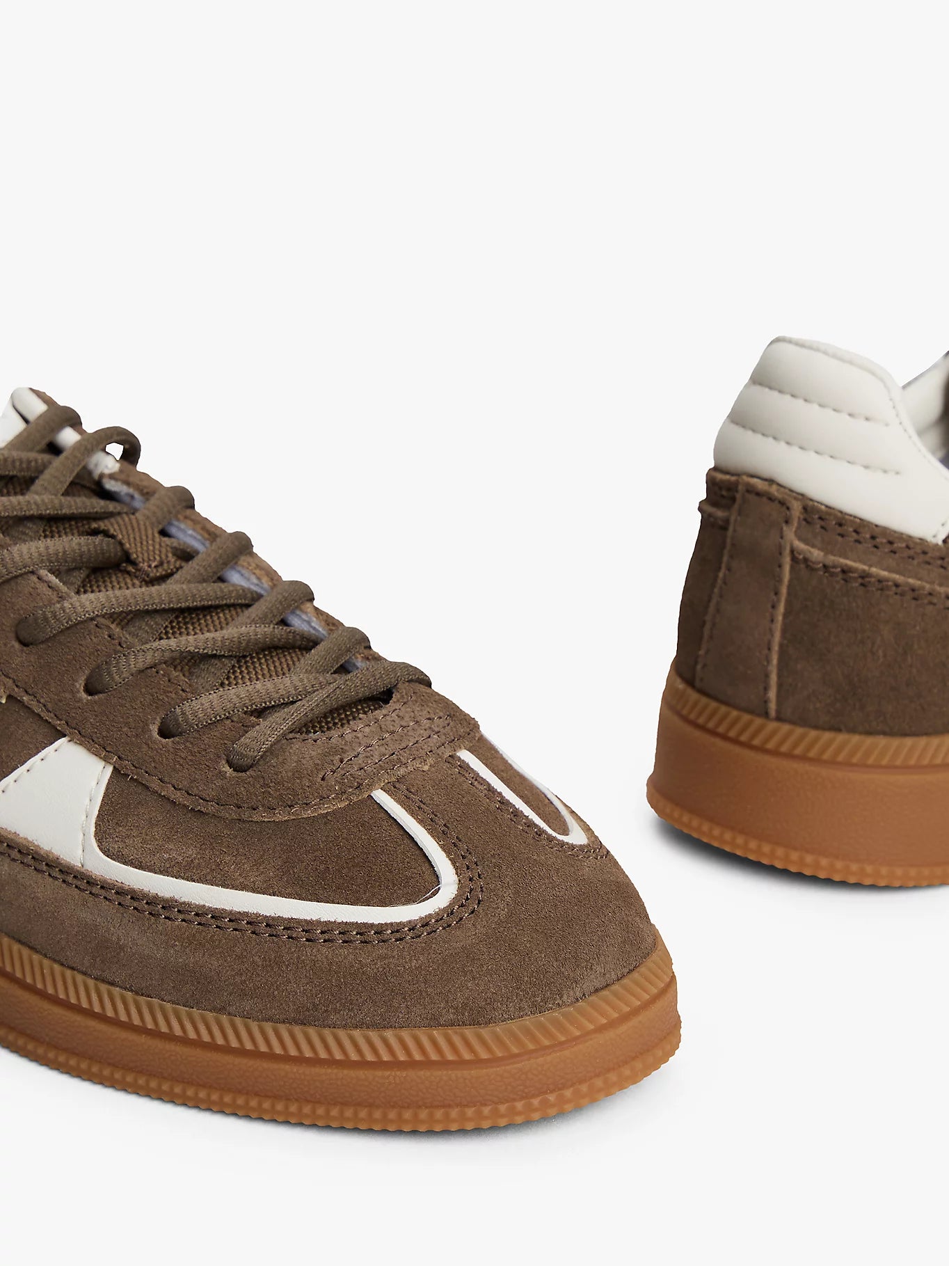 The Greenwich Suede Mixed Texture Trainers - Homestead