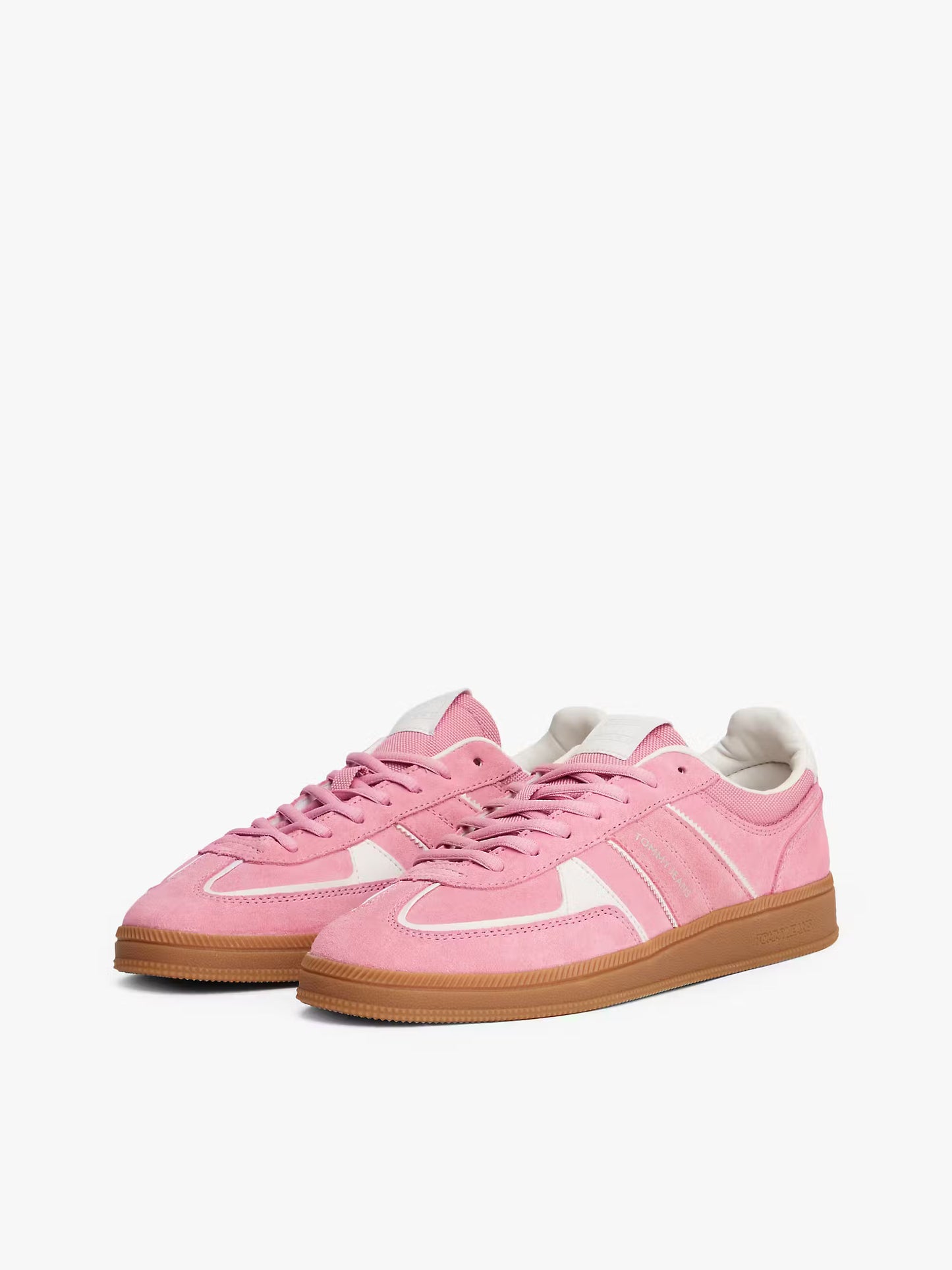 TJW The Greenwhich Suede Mixed Texture Trainers - Mystic Pink