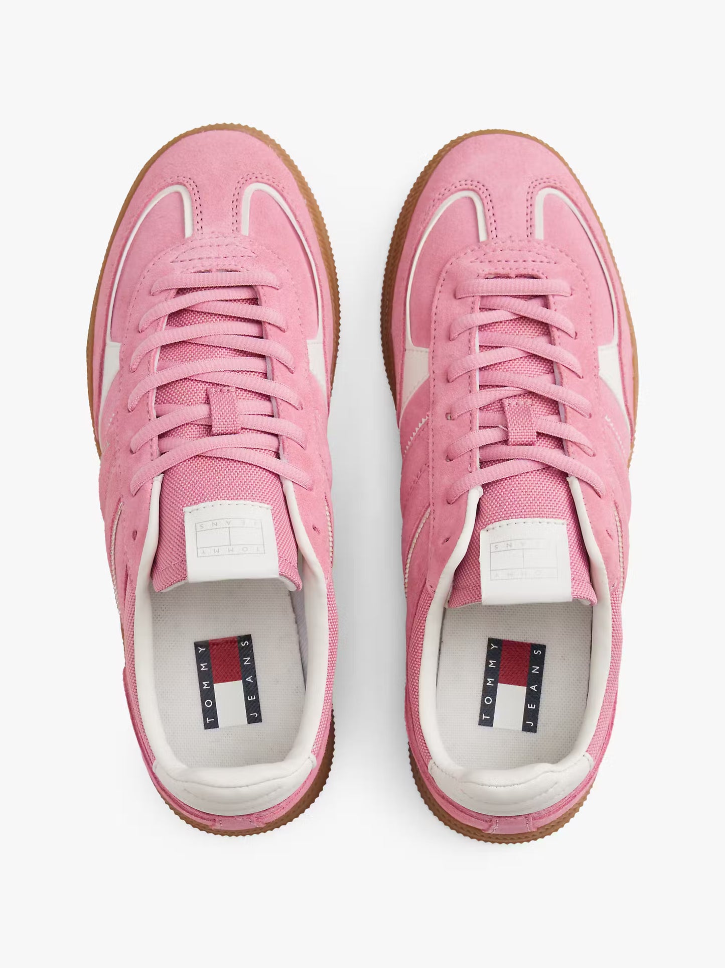 TJW The Greenwhich Suede Mixed Texture Trainers - Mystic Pink