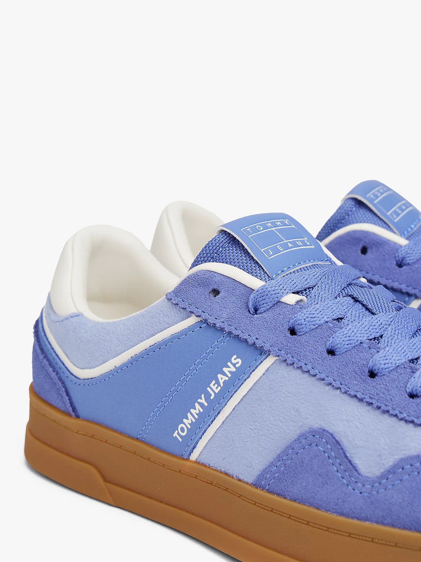 The Greenwich Suede Mixed Texture Trainers - Soft Sapphire
