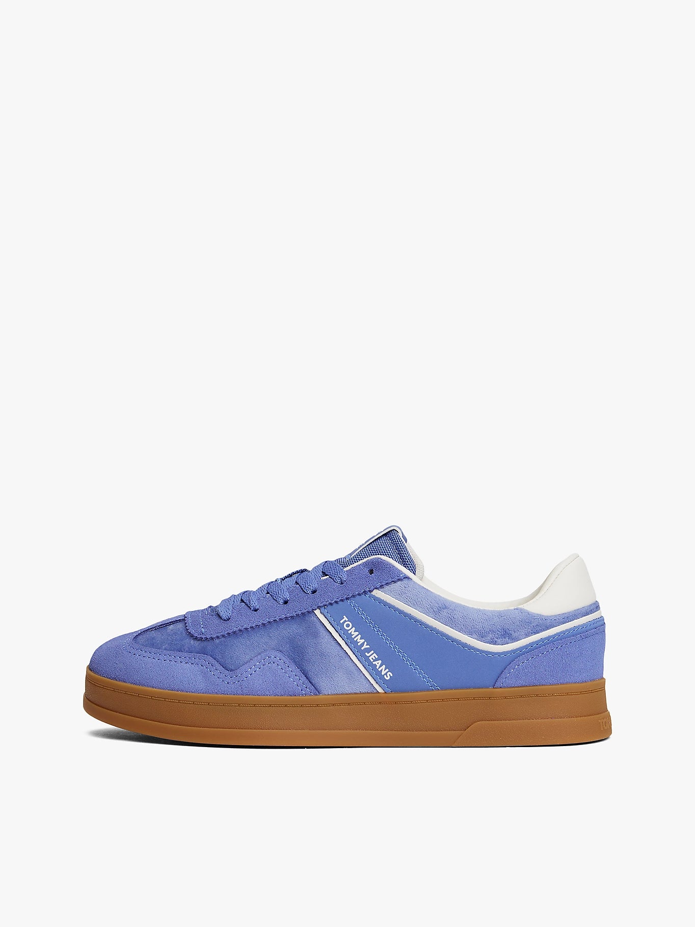 The Greenwich Suede Mixed Texture Trainers - Soft Sapphire