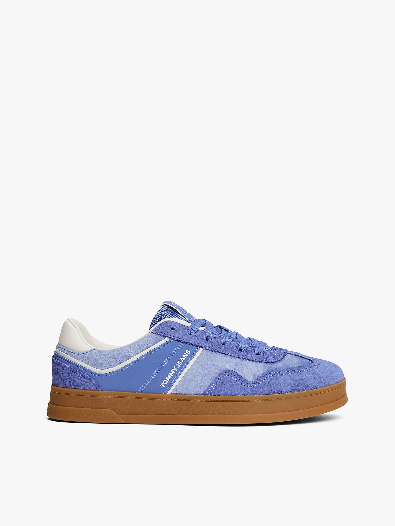 The Greenwich Suede Mixed Texture Trainers - Soft Sapphire