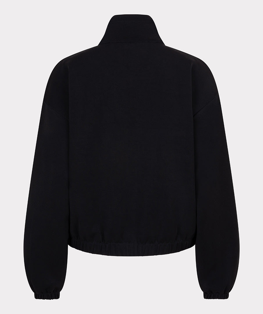 EsQualo Modal Bomber Cardigan - Black