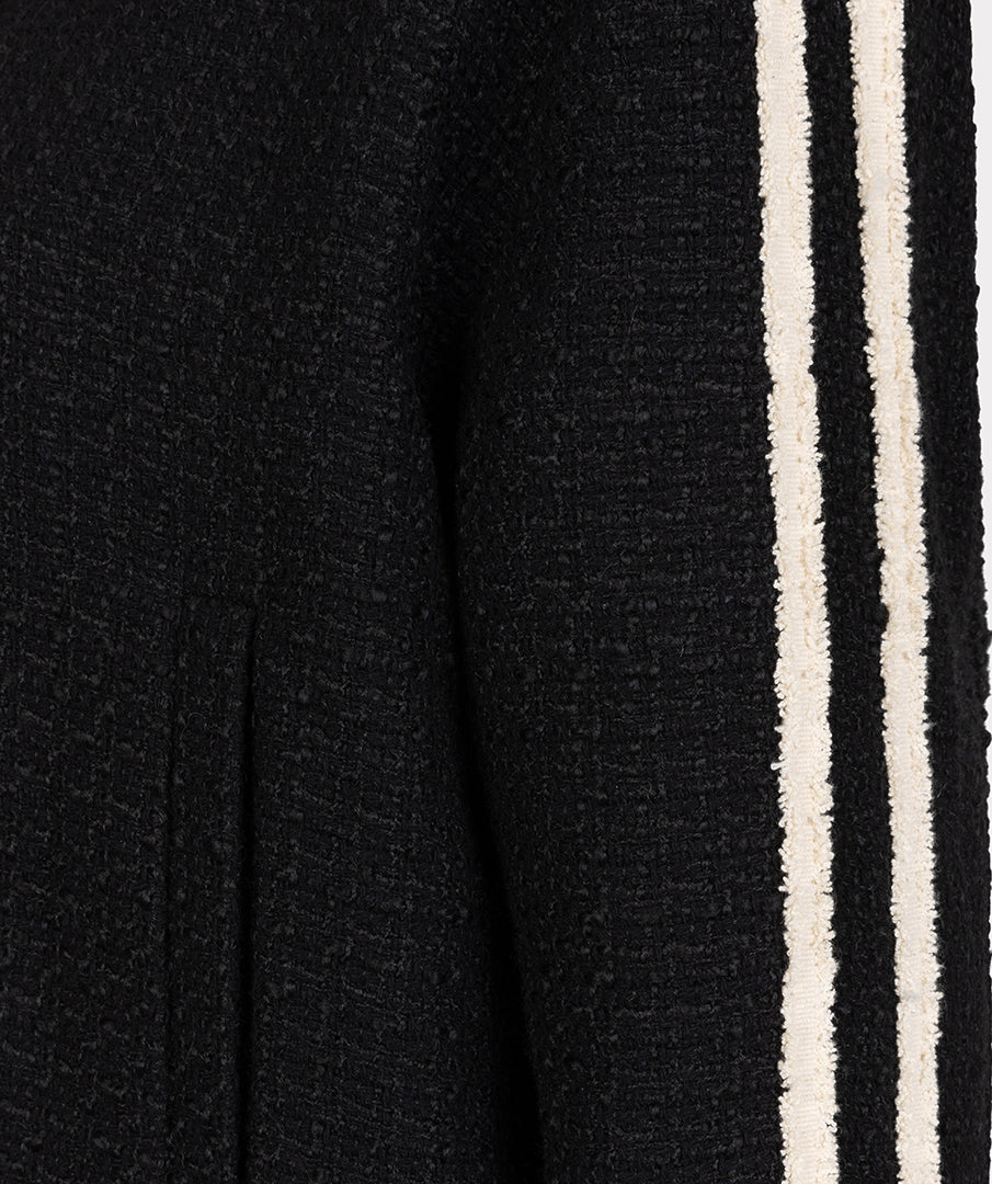 EsQualo Tweed Bomber Jacket - Black
