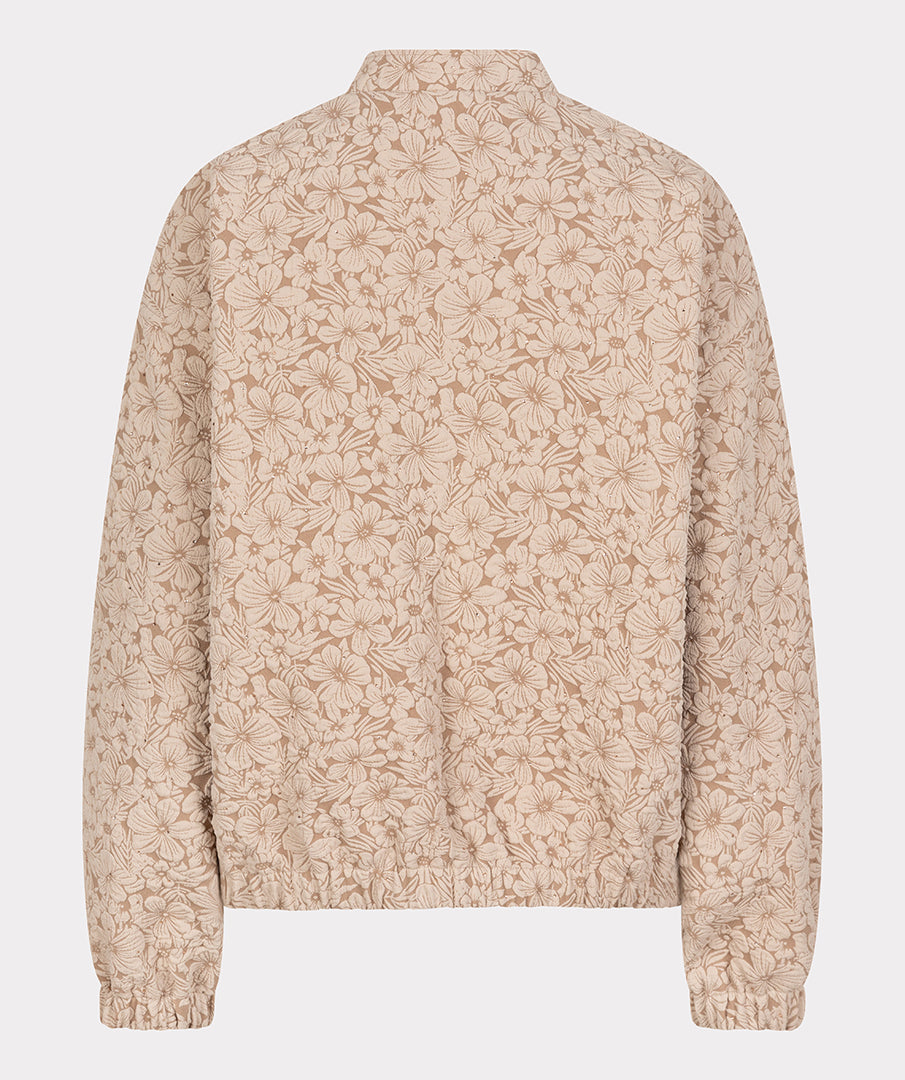 EsQualo 3D Flower Bomber Jacket - Sand