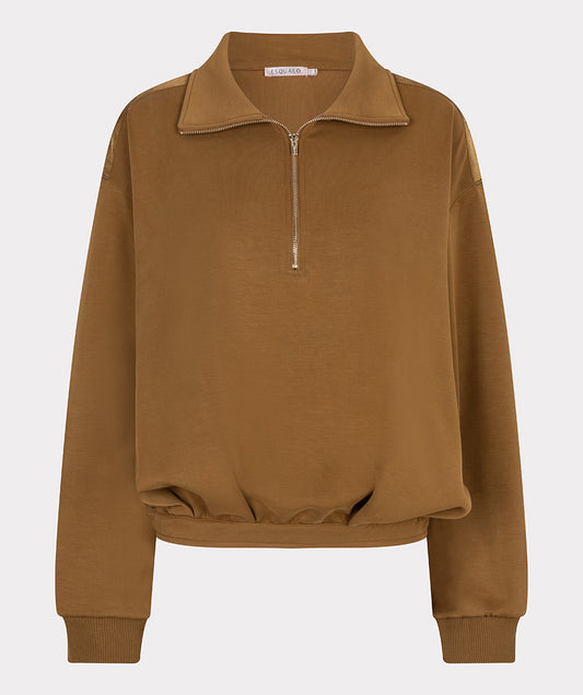 EsQualo Balloon Hem Modal Sweater - Olive