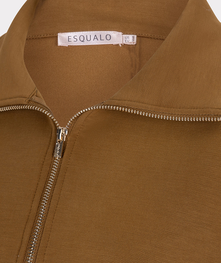 EsQualo Balloon Hem Modal Sweater - Olive