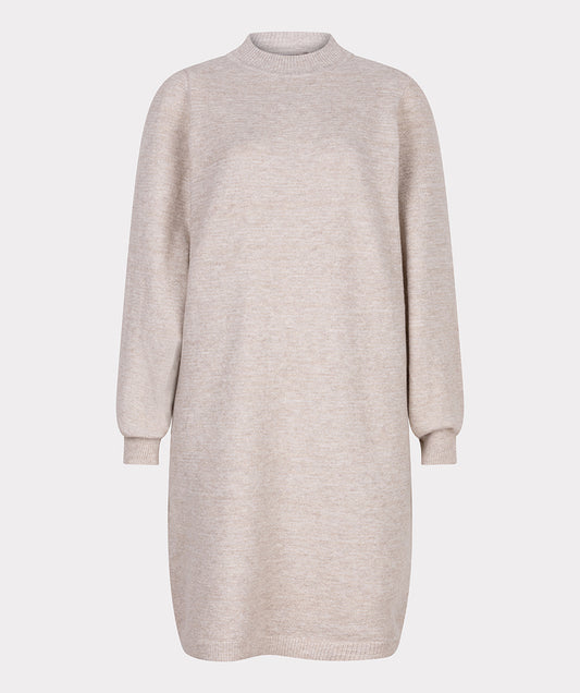 EsQualo Lurex Dress - Light Taupe Melange