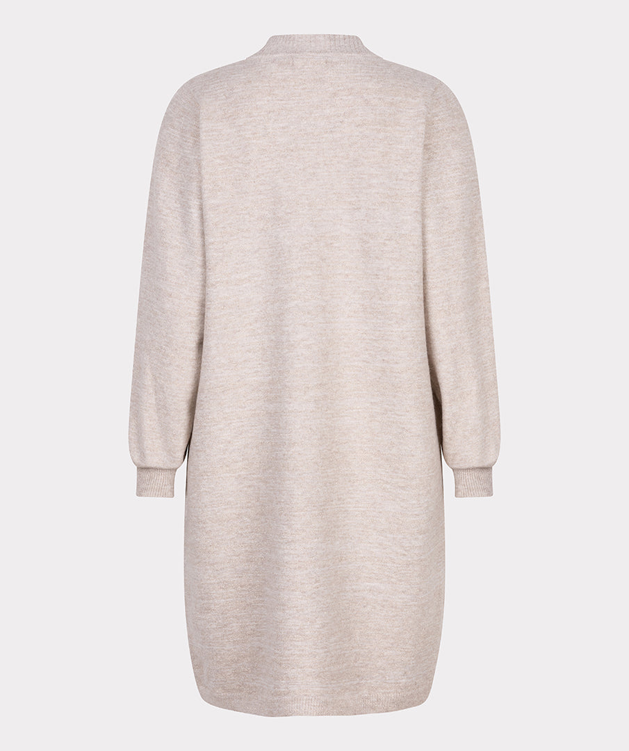 EsQualo Lurex Dress - Light Taupe Melange