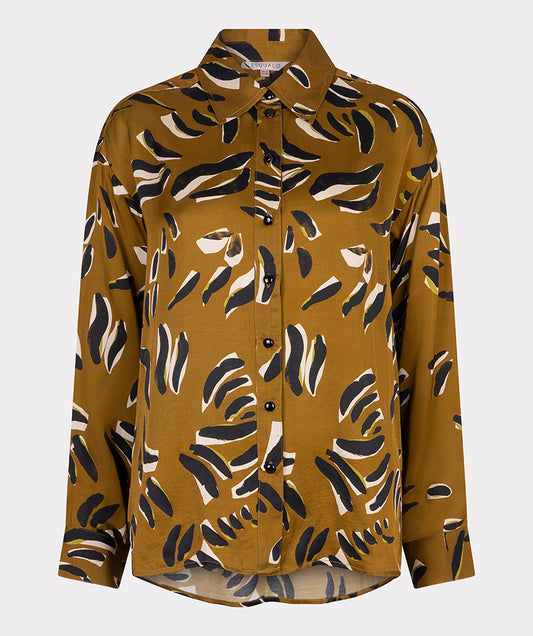 EsQualo Harmony Printed Blouse - Olive