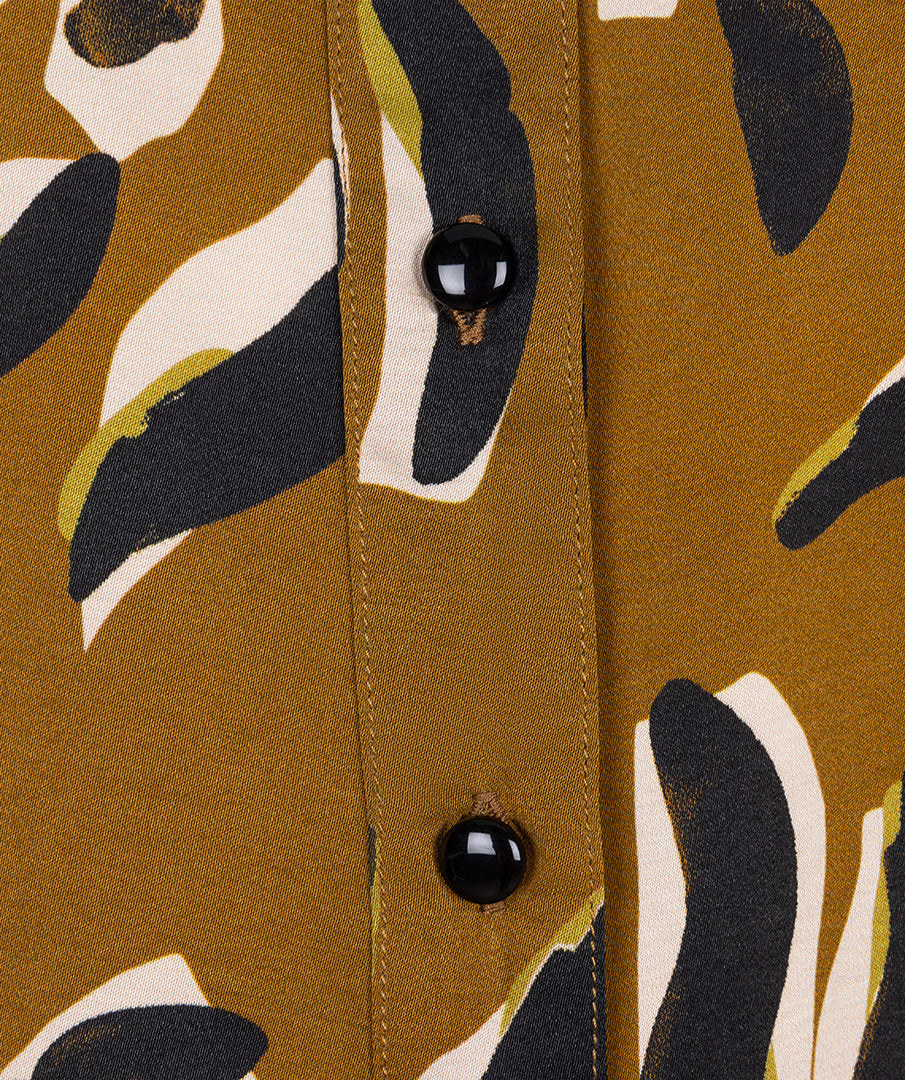 EsQualo Harmony Printed Blouse - Olive