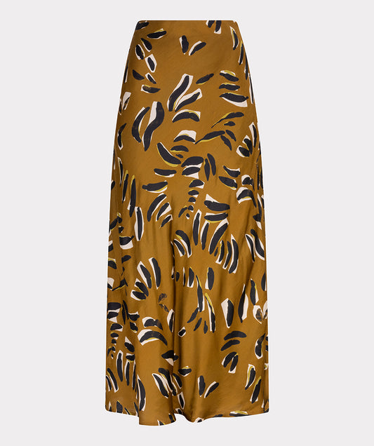 EsQualo Harmony Printed Skirt - Olive