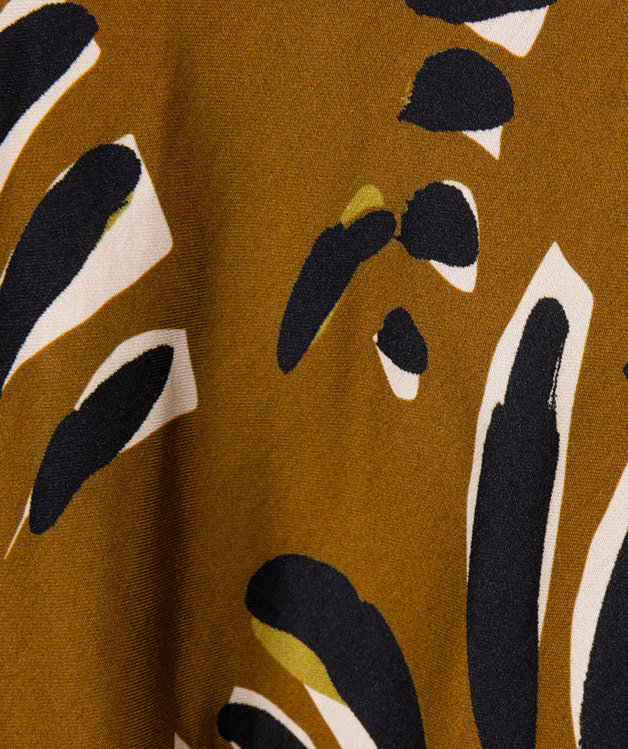 EsQualo Harmony Printed Skirt - Olive
