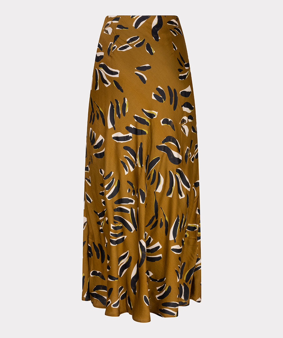 EsQualo Harmony Printed Skirt - Olive