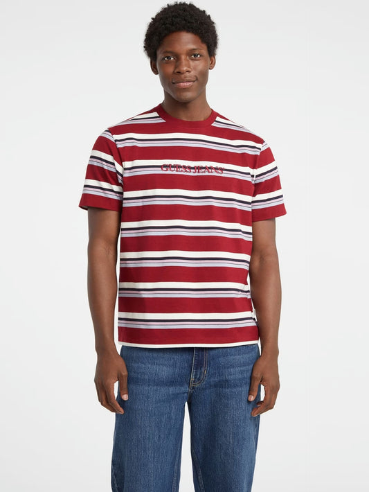 Regular Jersey Striped T-Shirt - Red