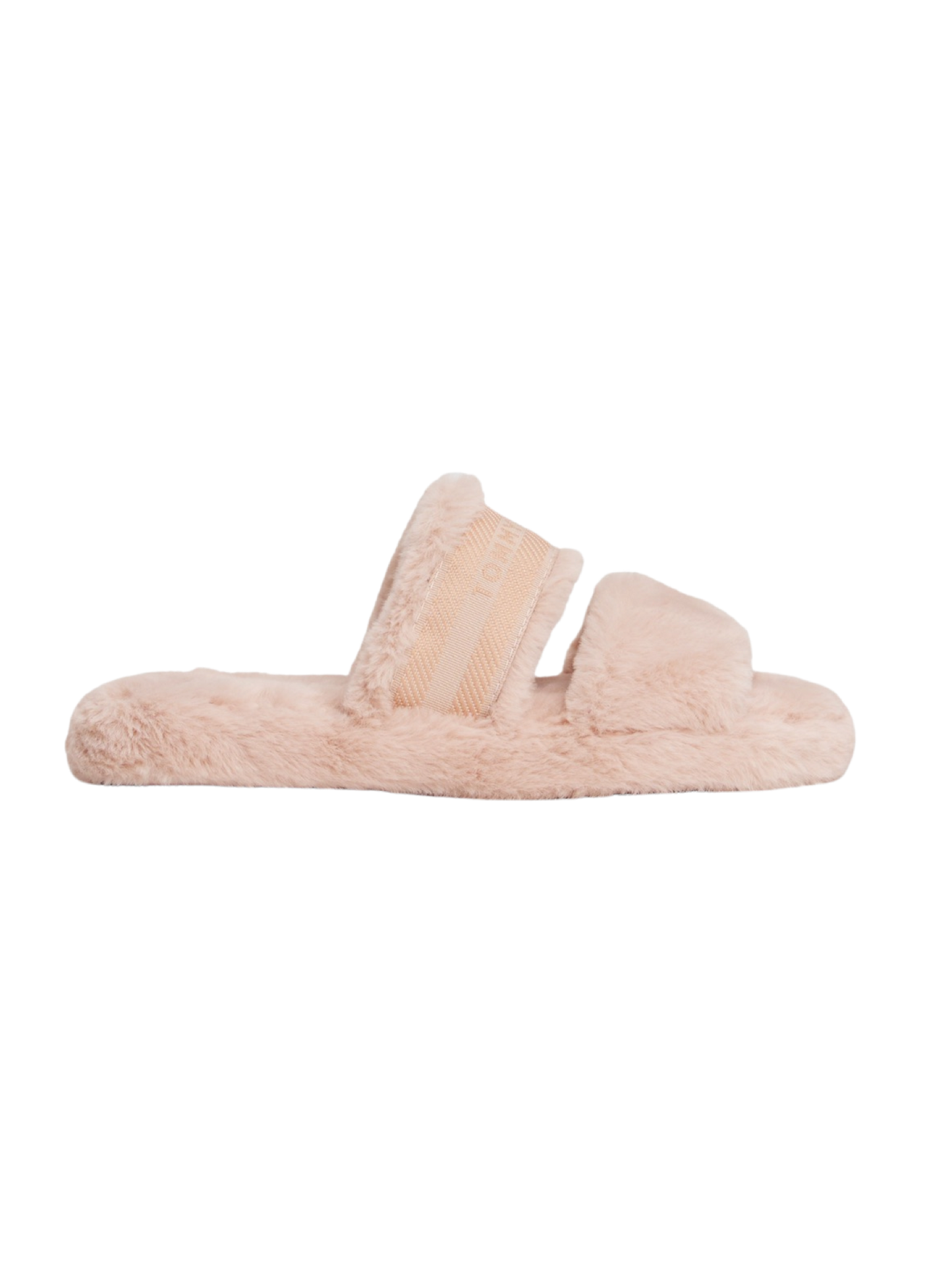 Cosy Fur Hilfiger Tape Slipper - Misty Blush