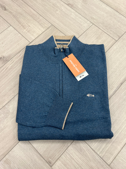 Dario Beltran 1/4 Zip  - Blue