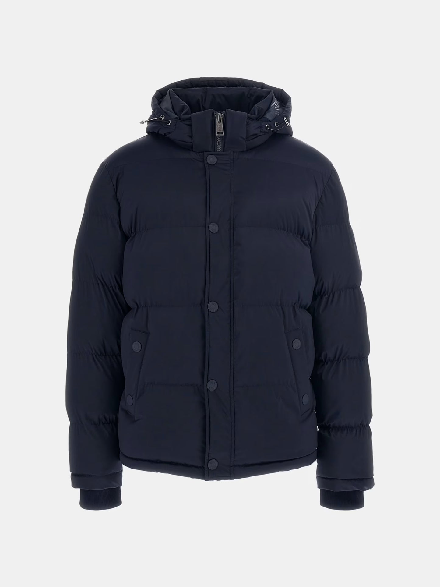 Stretch Nylon Puffer Jacket - Dark Blue