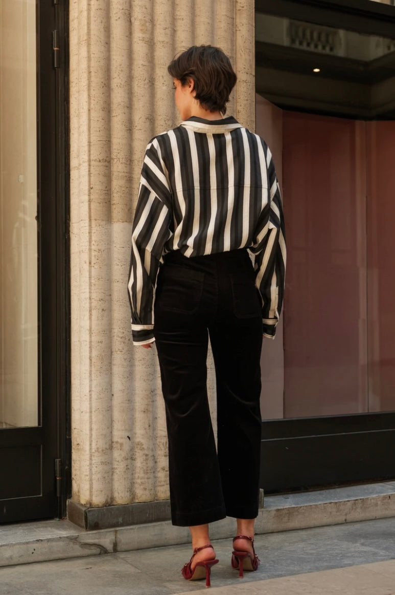 Victoria Corduroy Trouser - Black