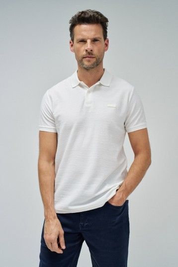 Salsa Textured Polo - Pearl