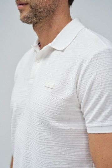 Salsa Textured Polo - Pearl