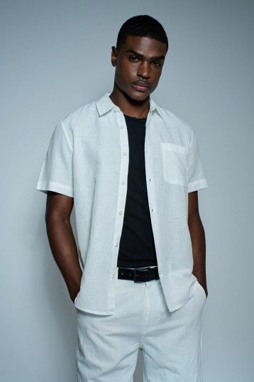 Salsa White Linen Shirt