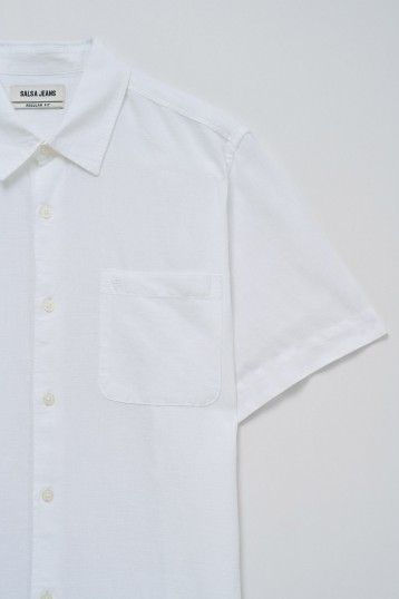 Salsa White Linen Shirt