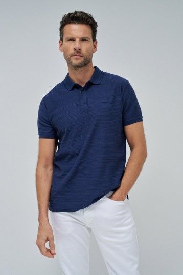 Salsa Textured Polo - Blue