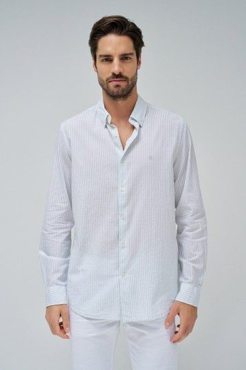 Salsa Green Striped LS Shirt