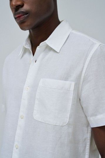 Salsa White Linen Shirt