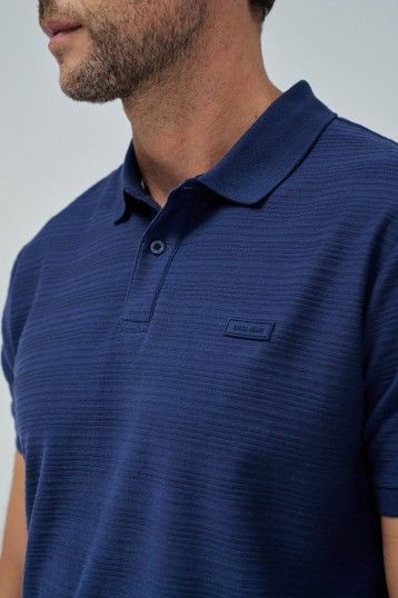 Salsa Textured Polo - Blue