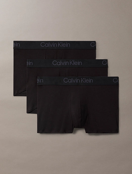 Calvin Klein Ultra Soft Modal 3pk Trunks - Black