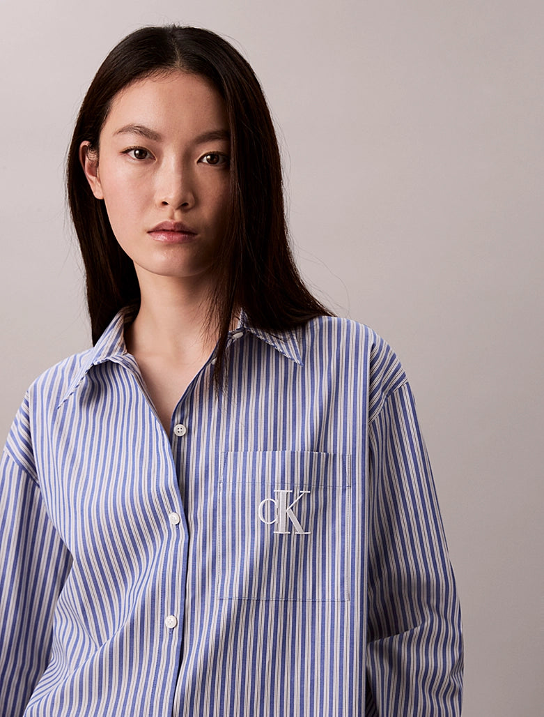 CK Cotton Poplin Striped Shirt