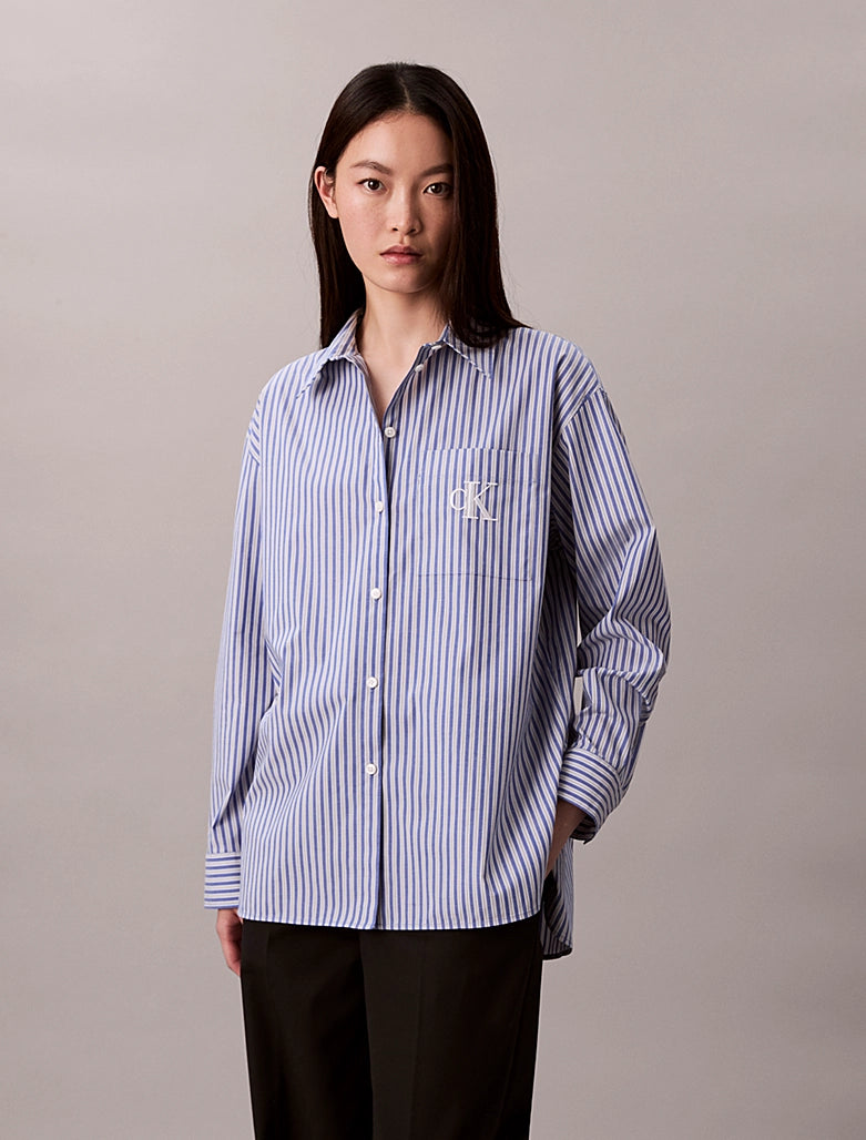 CK Cotton Poplin Striped Shirt