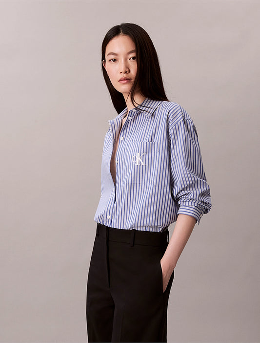 CK Cotton Poplin Striped Shirt