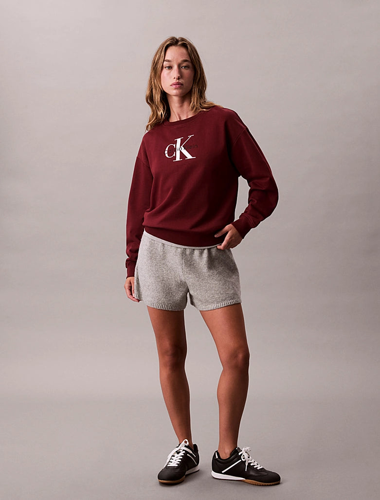 CK Relaxed Monogram Sweatshirt - Renaissance Red