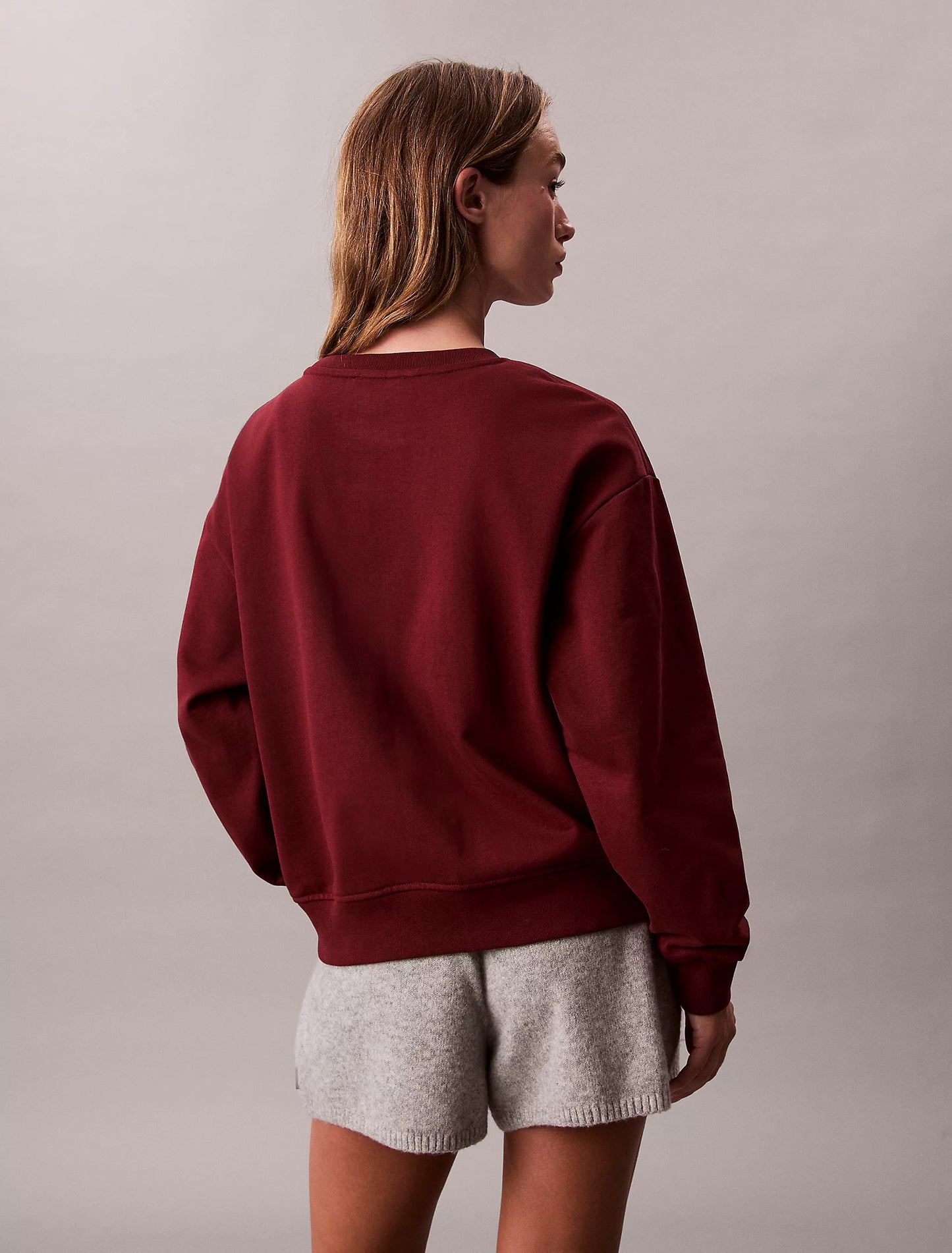 CK Relaxed Monogram Sweatshirt - Renaissance Red