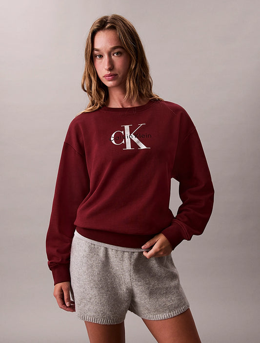 CK Relaxed Monogram Sweatshirt - Renaissance Red