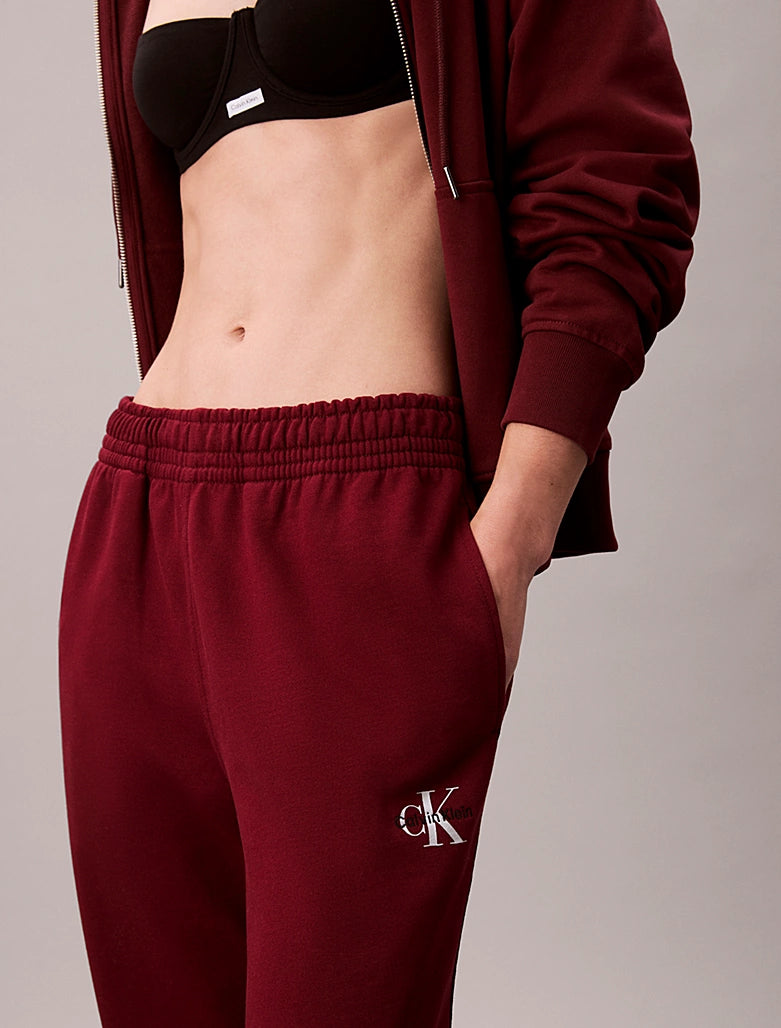 CK Cotton Monogram Joggers - Renaissance Red