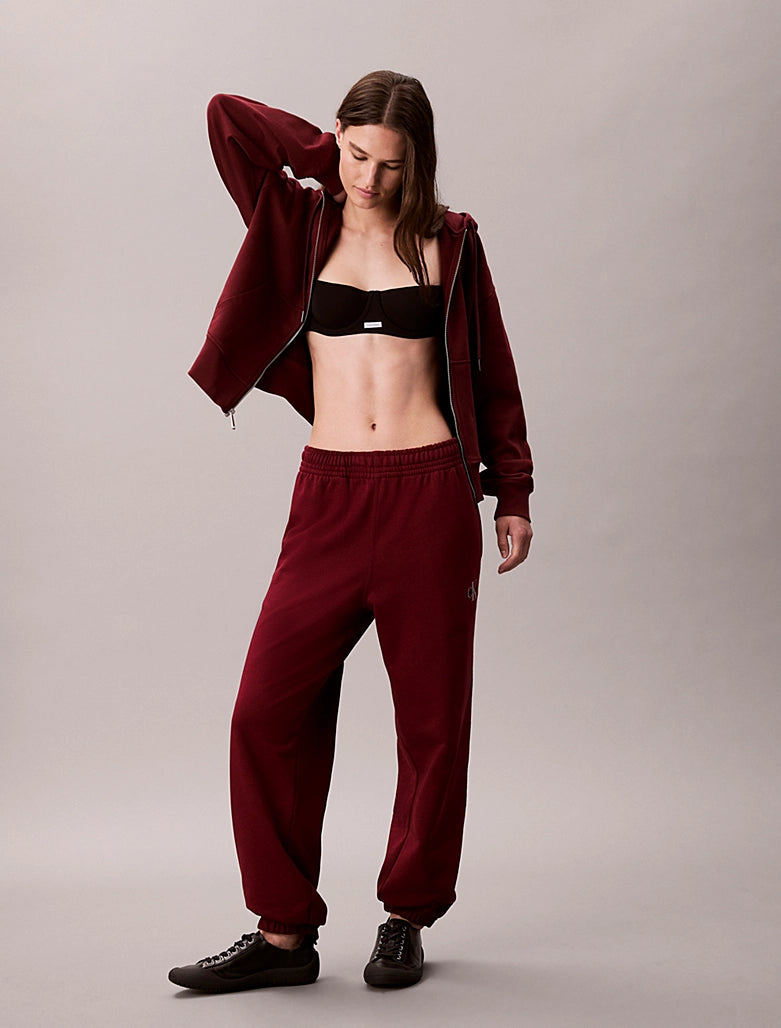 CK Cotton Monogram Joggers - Renaissance Red