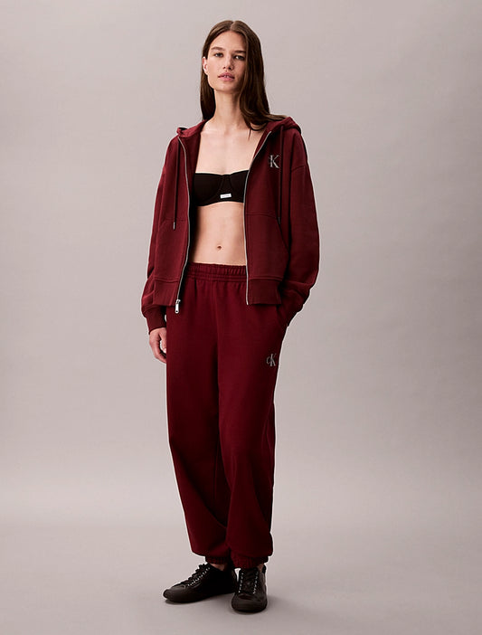 CK Cotton Monogram Joggers - Renaissance Red