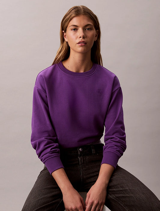 CK Relaxed Cotton Sweatshirt - Smokey Shadow