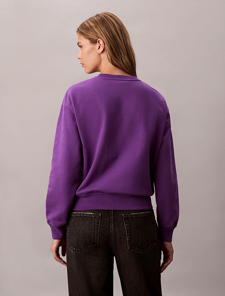 CK Relaxed Cotton Sweatshirt - Smokey Shadow