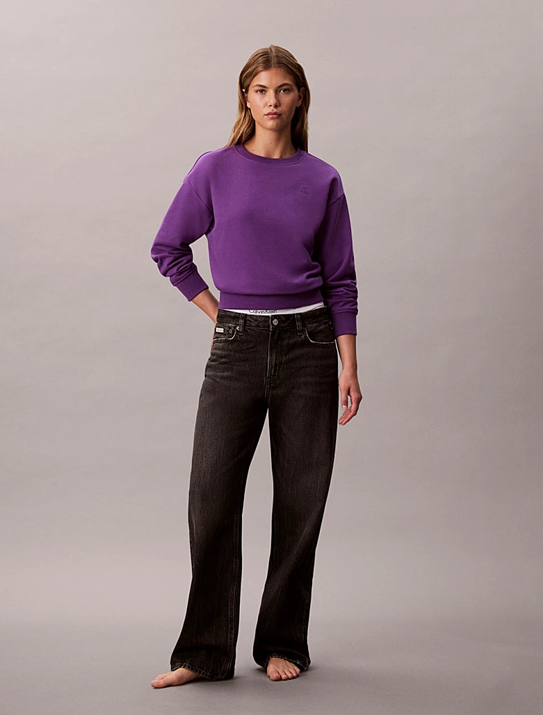CK Relaxed Cotton Sweatshirt - Smokey Shadow