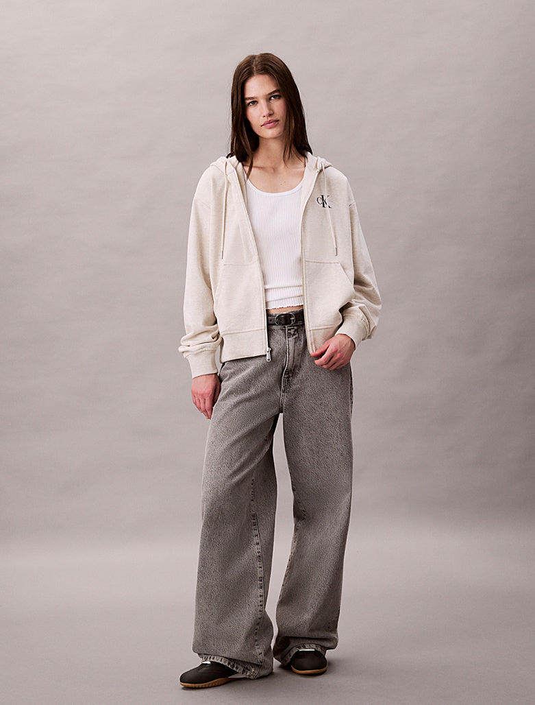 CK Monogram Zip-Up Hoodie