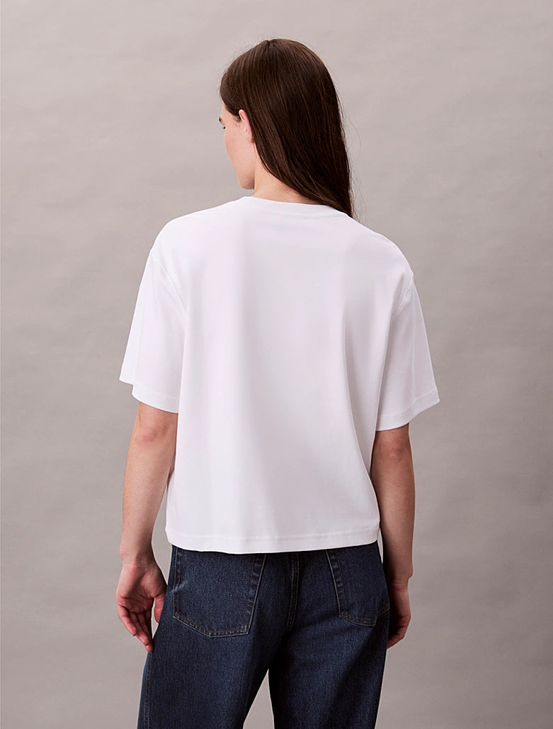 Embroidered Logo Graphic Classic T-Shirt - Brilliant White