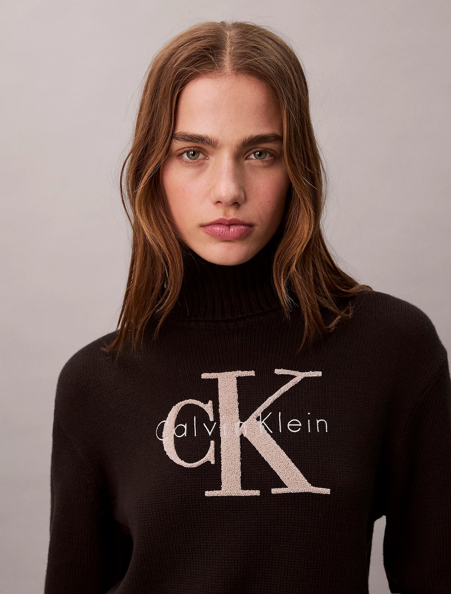 Soft Chenille Roll Neck Jumper - Black