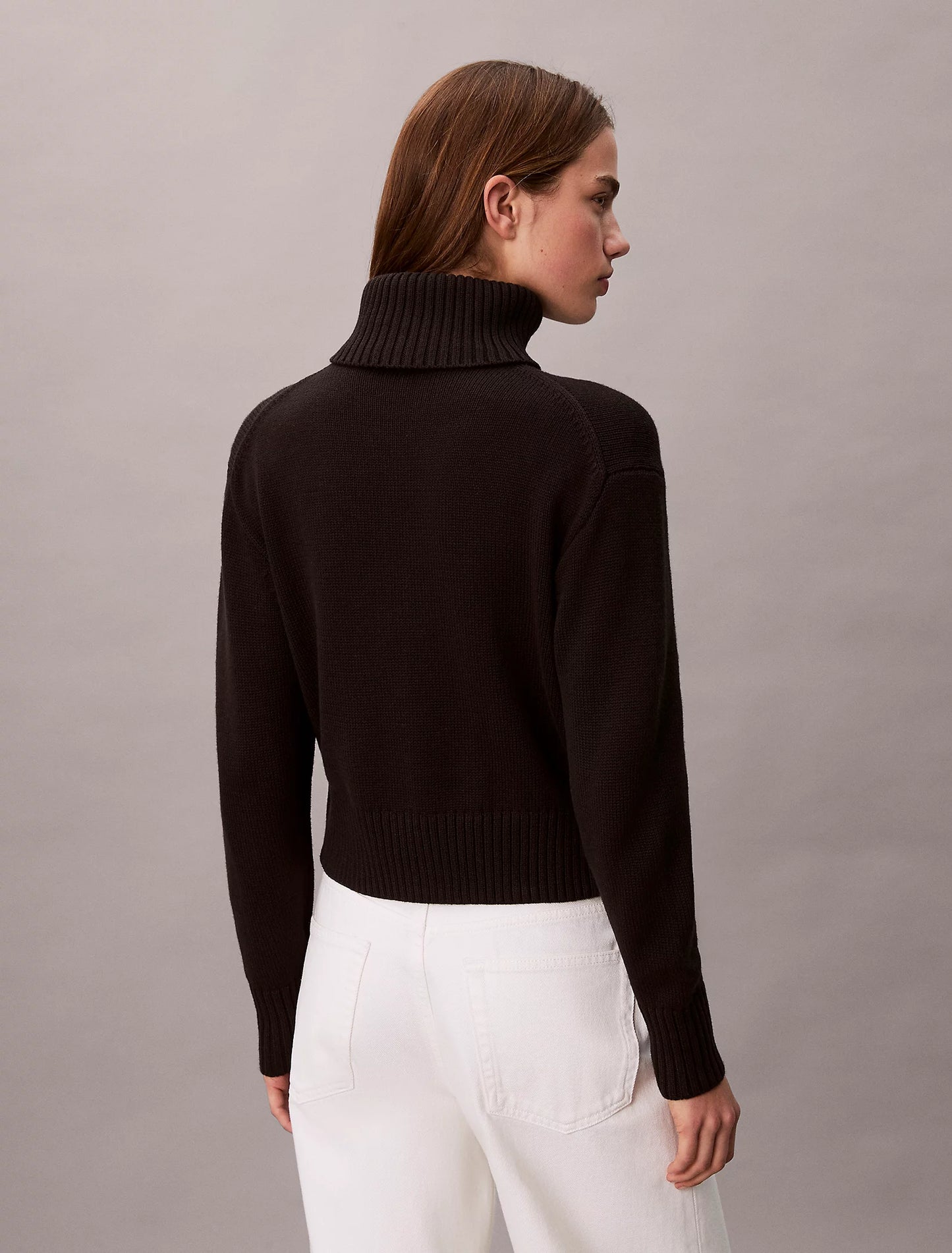 Soft Chenille Roll Neck Jumper - Black