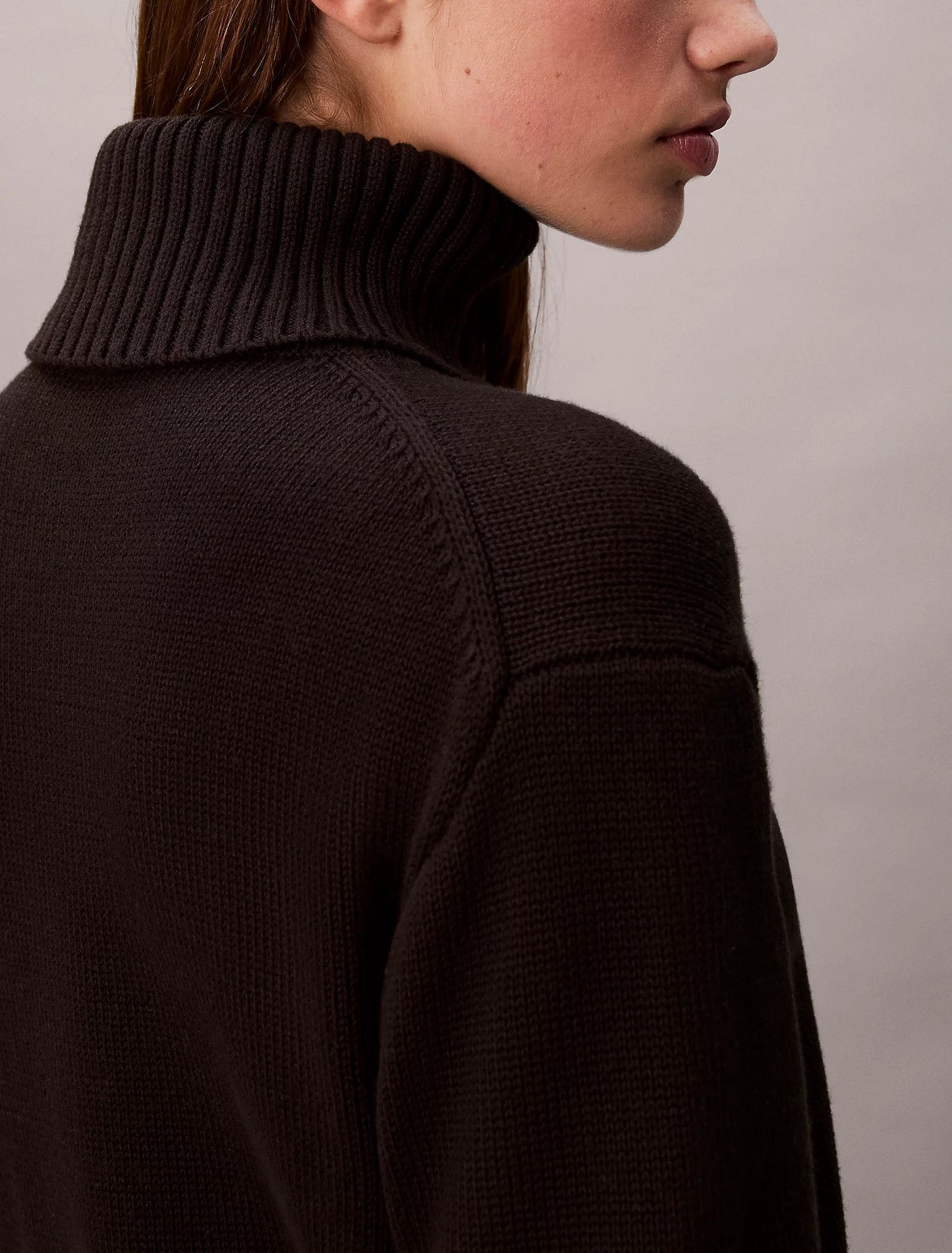 Soft Chenille Roll Neck Jumper - Black