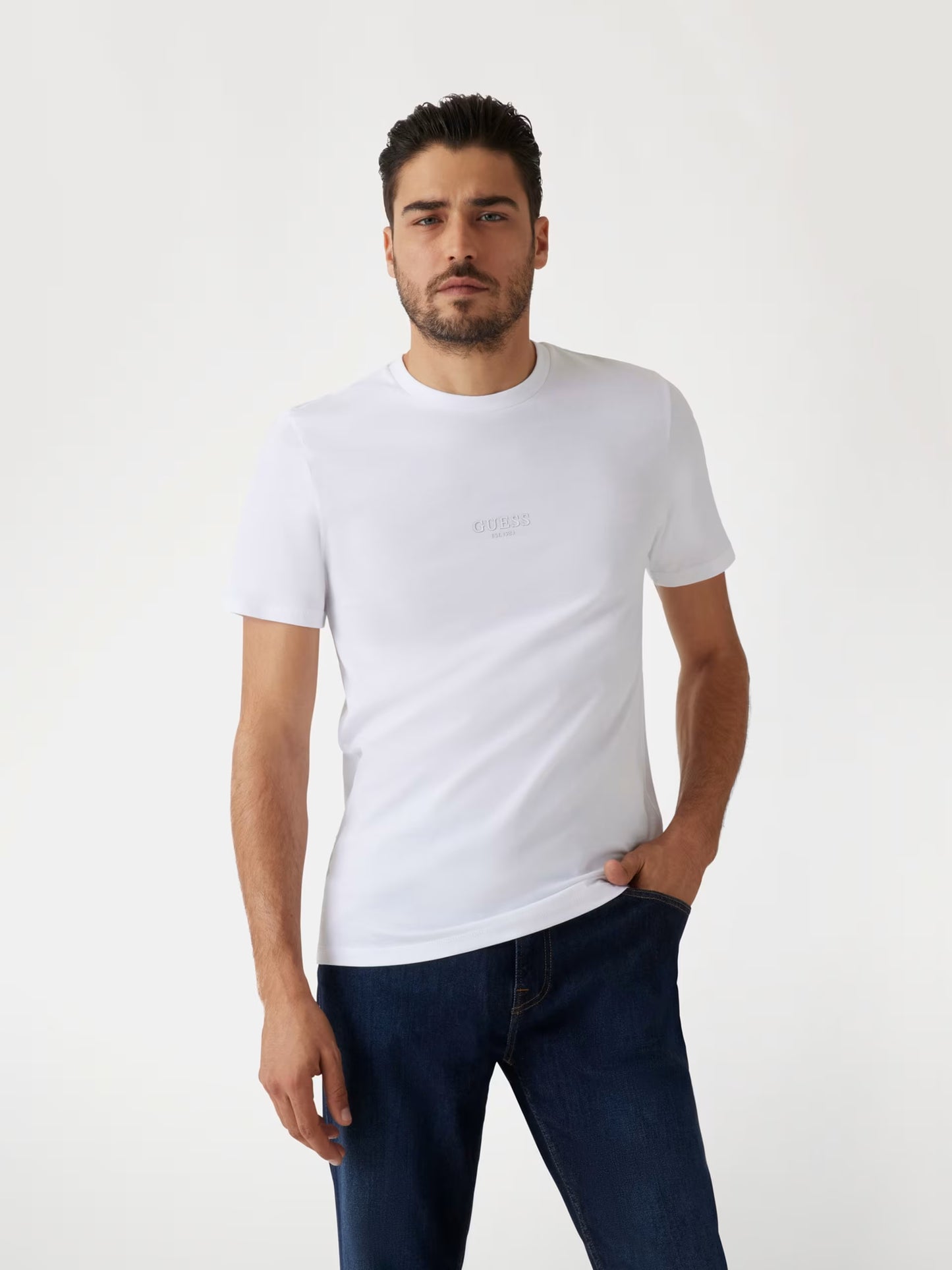 Slim Fit Micro Logo T-Shirt - White